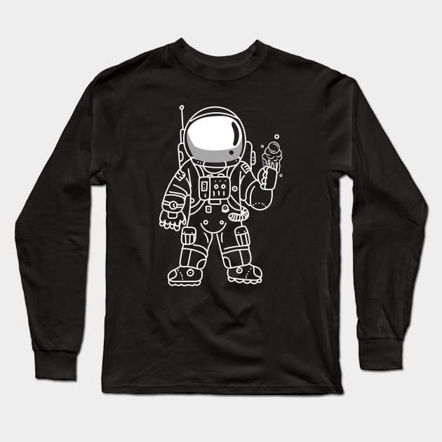 Astronaut  ice cream Long Sleeve T-Shirt by Vin Zzep